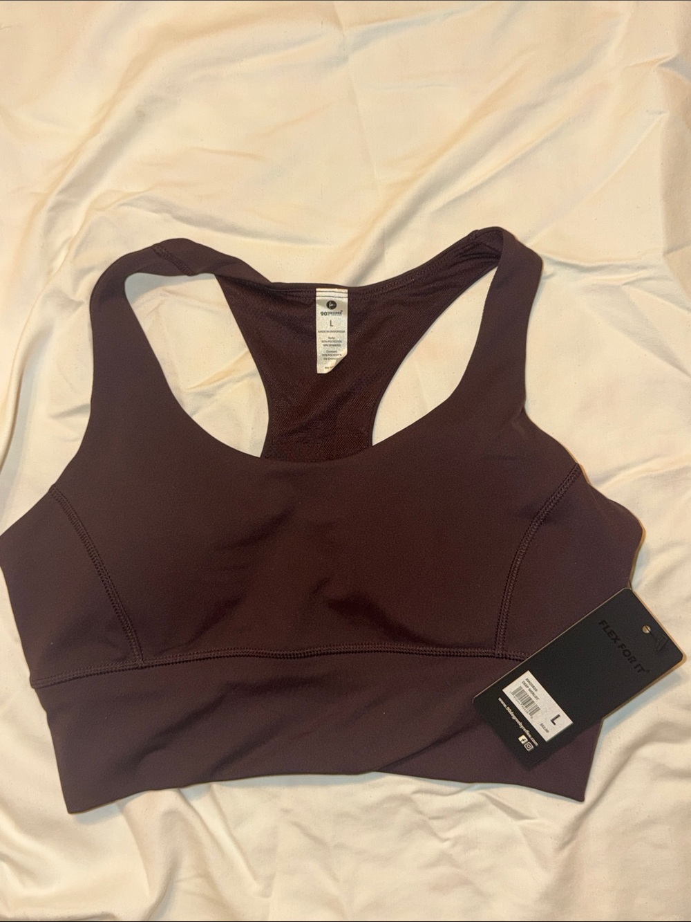 Women's Racerback Sports Bra - Merlot color